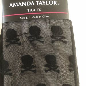 Black skull tights Sz Large